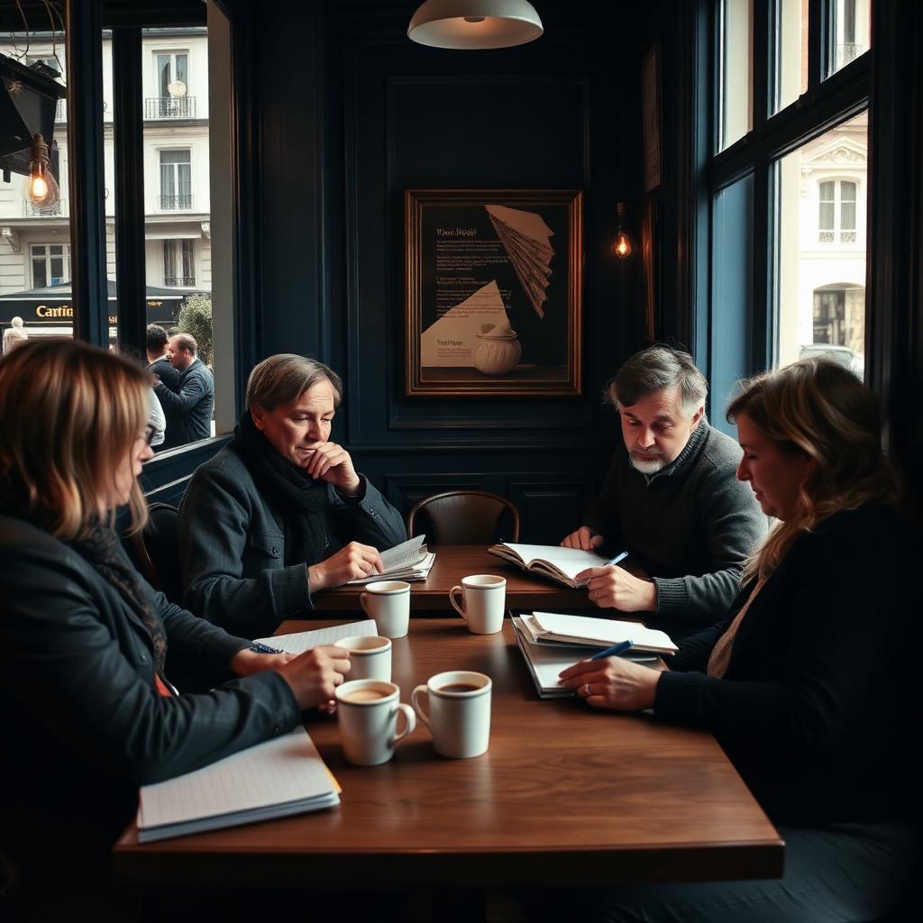 Imersão de idioma em café parisiense